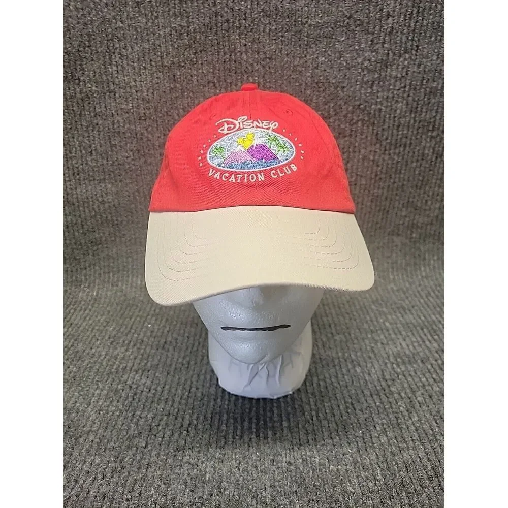Disney Vacation Club Member Exclusive Hat Walt Disney World Red Adjustable Hat